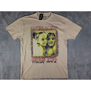 Smashing Pumpkins Siamese Dream Tour 1994 Graphic Band T-Shirt NWT Tan Men's L